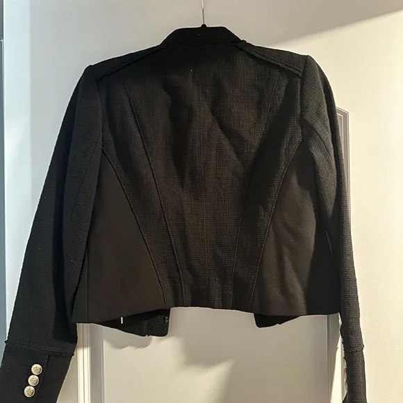 Black Buttoned Women's Jacket - Picture 2 of 4
